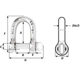 Wichard Self-Locking D Shackle - Diameter 4mm - 5/32" [1201W]