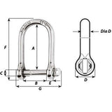 Wichard Self-Locking Large Shackle - Diameter 5mm - 3/16" [1262W]