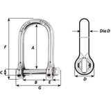 Wichard Self-Locking Large Opening Shackle - 8mm Diameter - 5/16" [1264W]