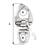 Wichard HR Quick Release Snap Shackle With Swivel Eye -150mm Length- 5-29/32" [2678W]
